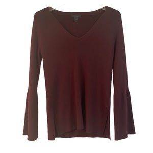 Wool blend J Crew burgundy/maroon long sleeve
